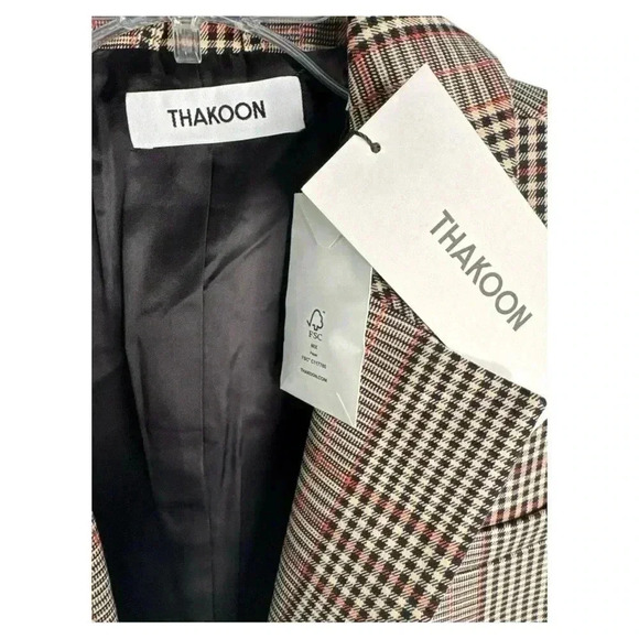 NWT | Thakoon Collective Plaid Preppy Fall Blazer Size 12 - Picture 6 of 8